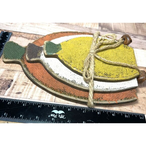 Rustic Wood & Burlap Pumpkin & Gourd Stacked Decor - Picture 4 of 5